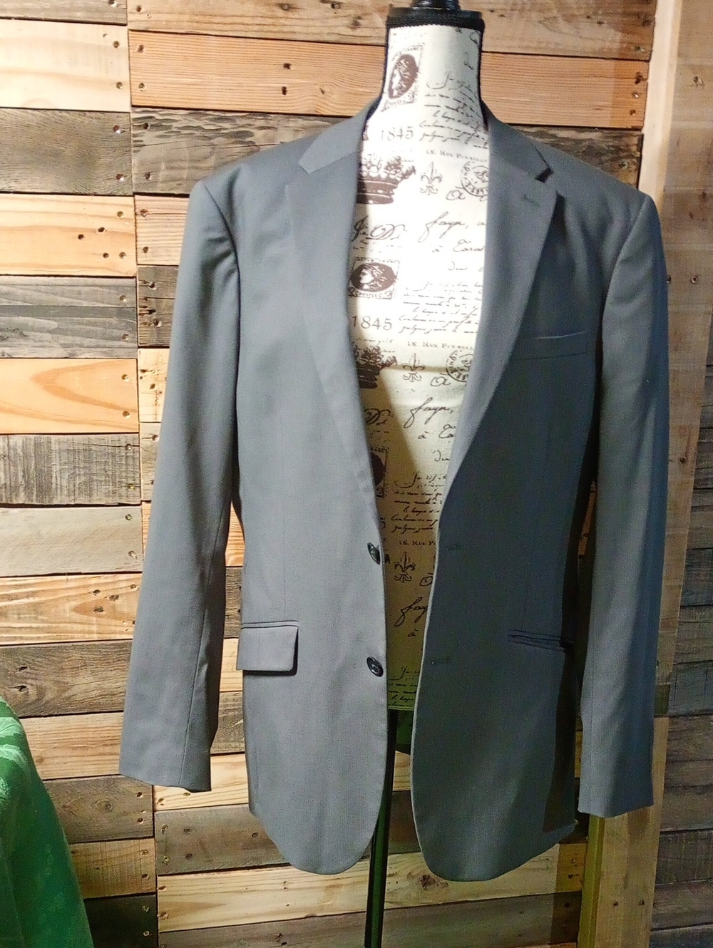 Men's Perry Ellis Classic Slate Gray Single-Breasted Blazer 42 R